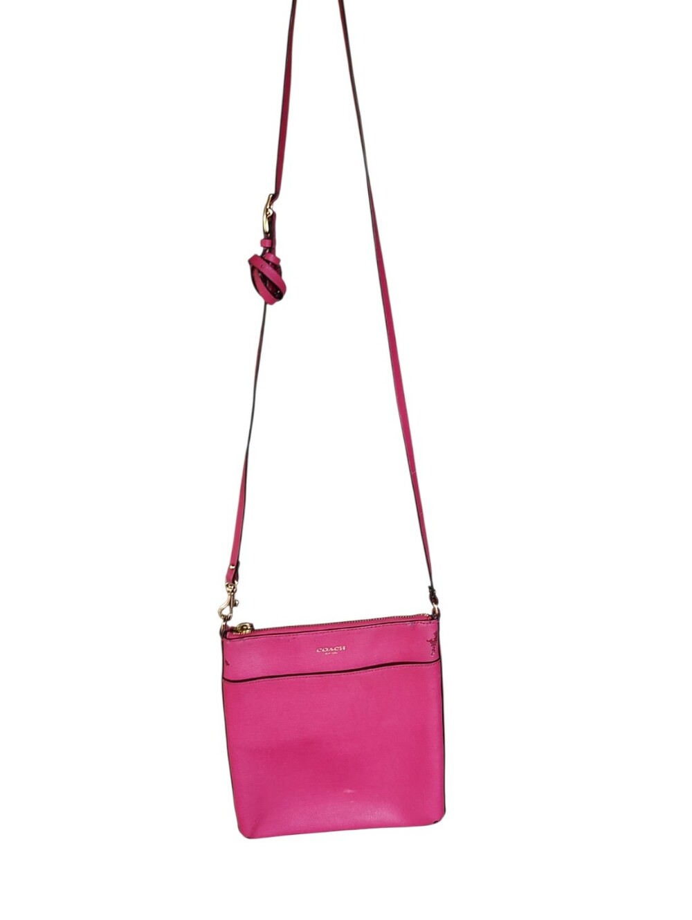 Coach Hot Pink Leather Crossbody Project Bag
